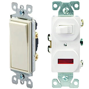 Leviton 1469-W Switch Tap - Grounding Polarized Plug With ON/OFF Switch, 13 Amp 125V, White