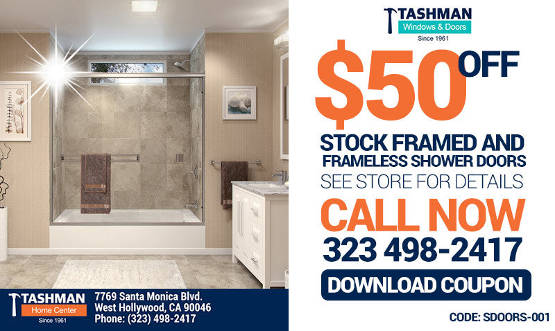 Tashmans Specials on Shower Doors