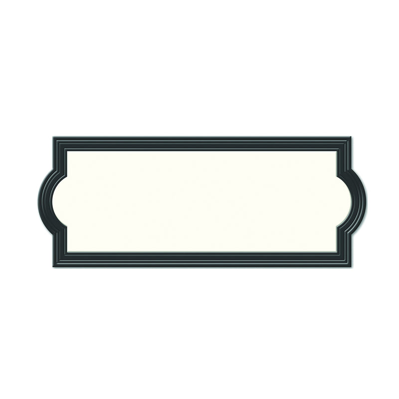 HY-KO Address Plaque Rectangular Plastic Black