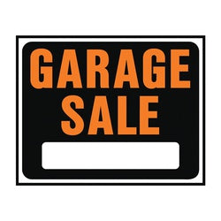 HY KO Hy Glo Series SP 110 Jumbo Identification Sign Garage Sale Fluorescent Orange Legend Plastic