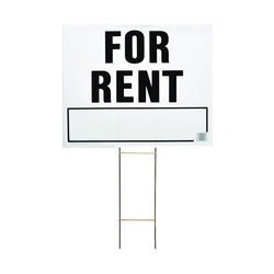 HY KO LFR 4 Lawn Sign Rectangular FOR RENT Black Legend White Background Plastic 24 in W x 19 in H Dimensions