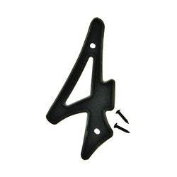 HY KO PN 29/4 House Number Character: 4 4 in H Character Black Character Plastic