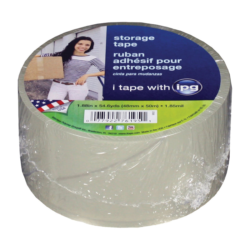 IPG Packaging Tape 54.6 yd L 1.88 in W Polypropylene Backing Clear