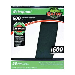 Gator Sanding Sheet 11 in L 9 in W 600 Grit Silicone Carbide Abrasive