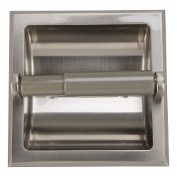 Boston Harbor Recessed Paper Holder Plastic/Zinc Brushed Nickel Recessed Mounting