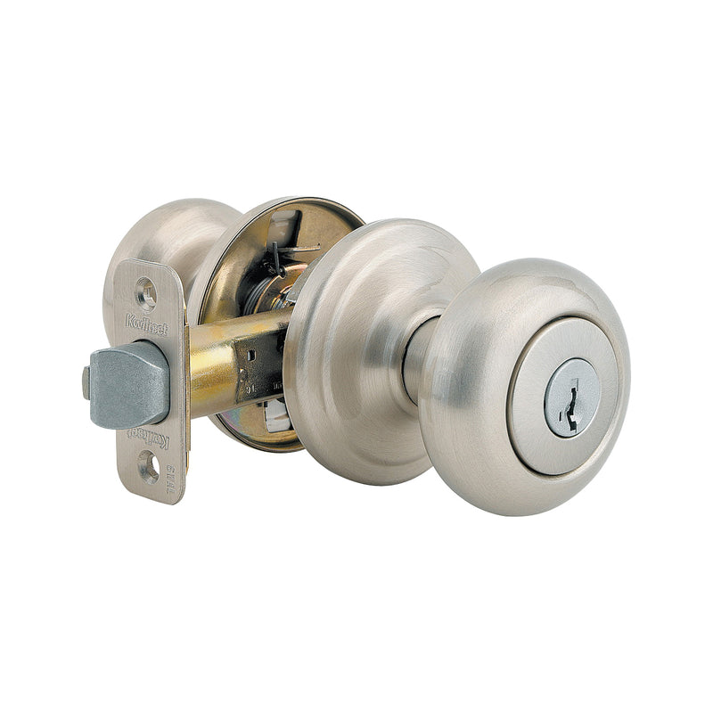 Kwikset Signature Keyed Entry Knob Metal Satin Nickel