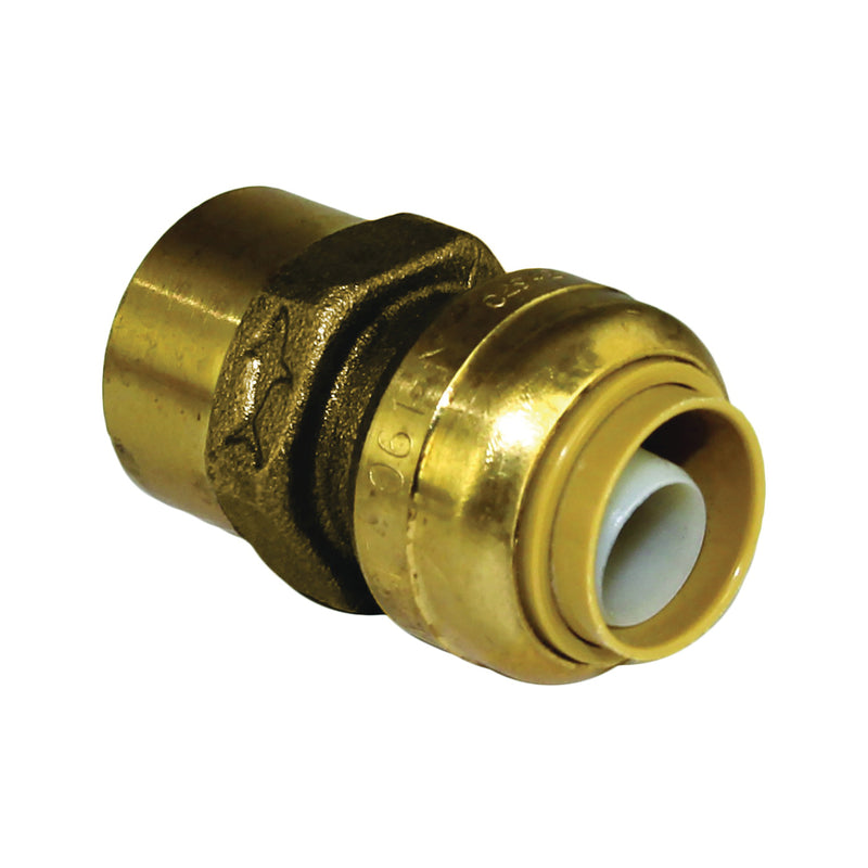 SharkBite Reducing Connector 1/2 x 3/4 in FNPT x FNPT Brass 200 psi Pressure