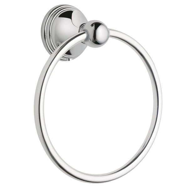 Moen Preston Towel Ring 6-1/4 in Dia Ring 22 lb Brass/Zinc Polished Chrome Screw Mounting