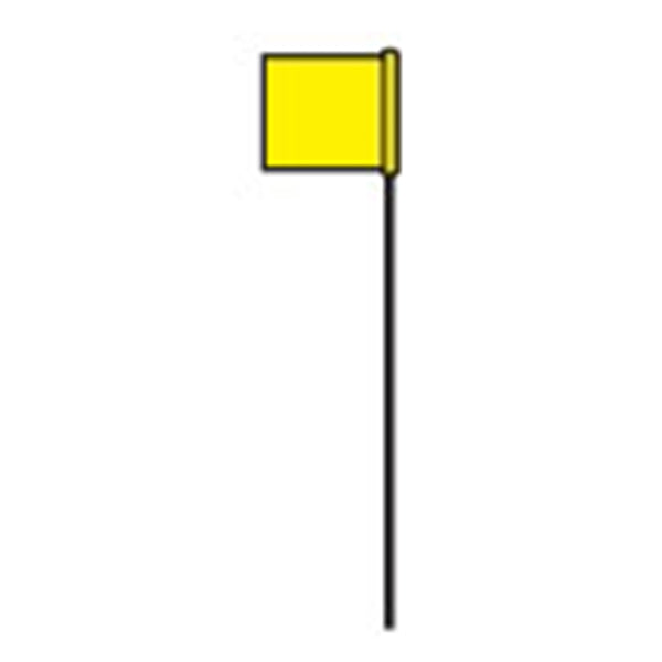 HY-KO Safety/Boundary Stake Flag 21 in L 1-1/2 in W Yellow Vinyl