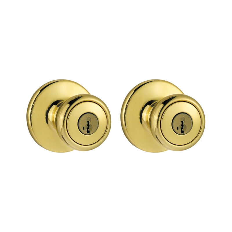 Kwikset Deadbolt and Entry Lockset 3 Grade Keyed Alike Key Polished Brass 2-3/8 x 2-3/4 in Backset