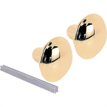 Prime-Line Door Knob Set 2-1/4 in Dia Steel Brass