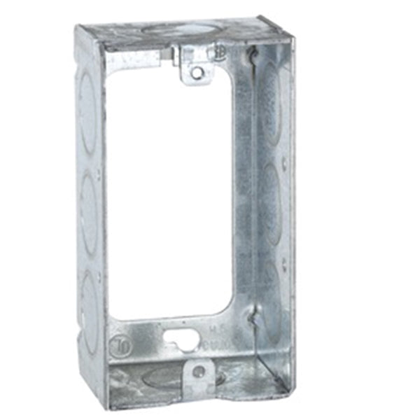 RACO Handy Box 1-Gang 8-Knockout 1/2 in Knockout Galvanized Steel Gray