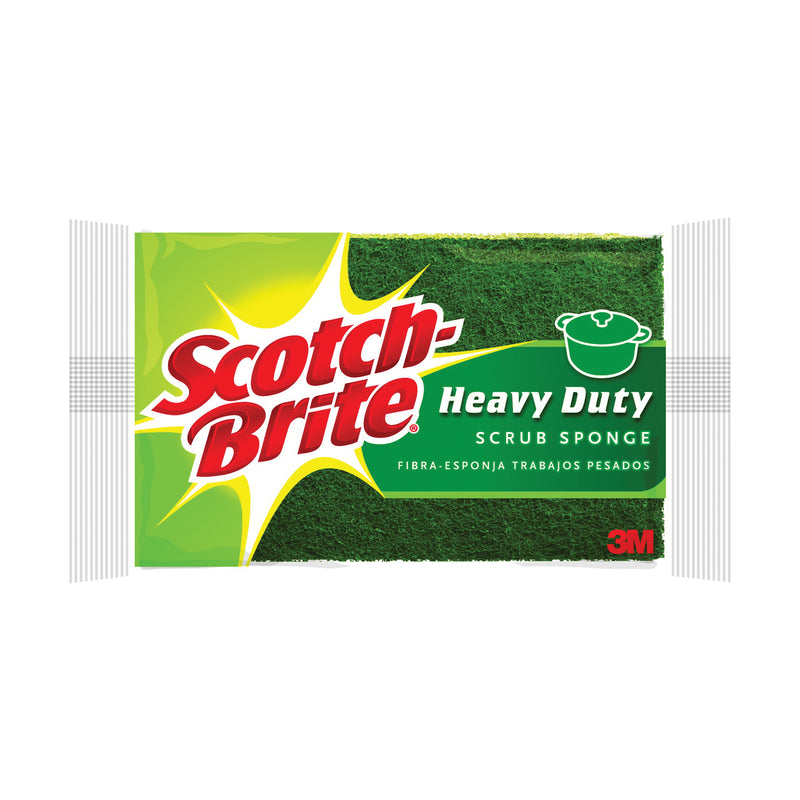Scotch-Brite Scrub Sponge 4-1/2 in L 2.7 in W 0.6 in Thick Cellulose/Synthetic Fiber Green/Yellow