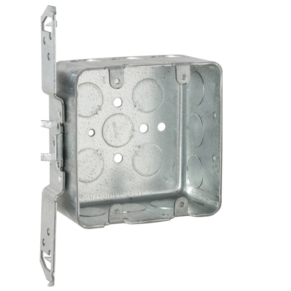 RACO Switch Box 2-Gang 2-Outlet 14-Knockout 1/2 in Knockout Steel Gray Galvanized