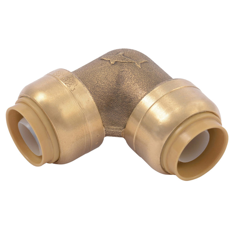 SharkBite Tube Elbow 1/2 in 90 deg Angle Brass 200 psi Pressure