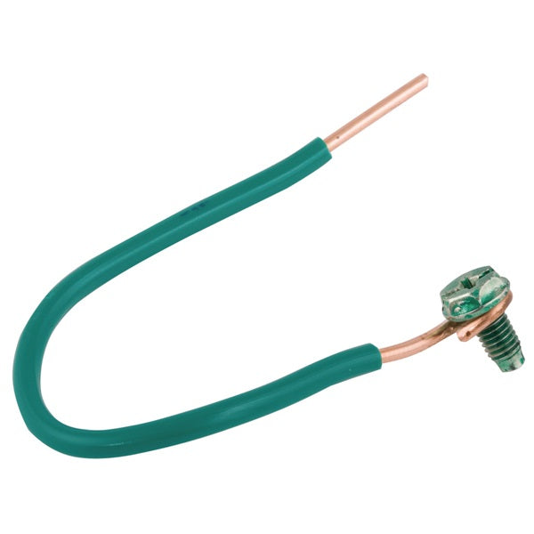 RACO Copper Wire Pigtail 12 AWG Wire Copper Green