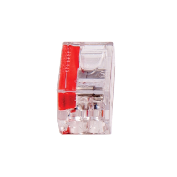 GB PushGard Wire Connector 22 to 12 AWG Wire Copper Contact Polycarbonate Housing Material Clear/Red