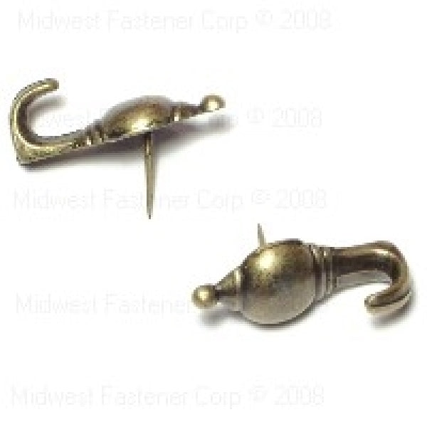 MIDWEST FASTENER Push Pin Hanger Antique Brass