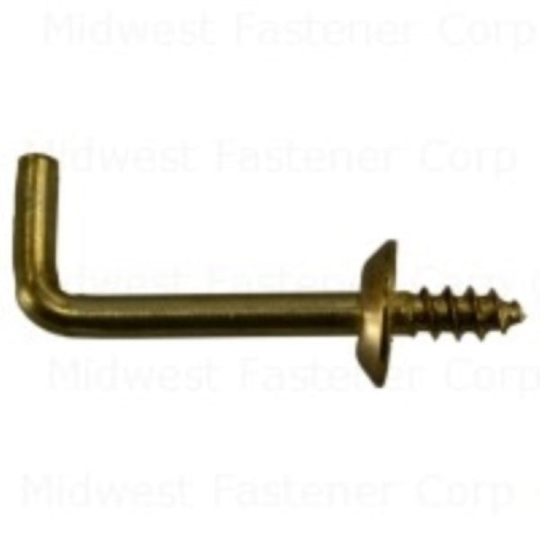 MIDWEST FASTENER Shoulder Hook 1/2 in Opening Brass