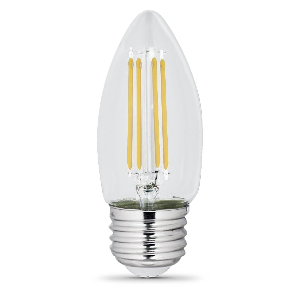 Feit Electric LED Bulb Decorative B10 Lamp 60 W Equivalent E26 Lamp Base Dimmable Daylight