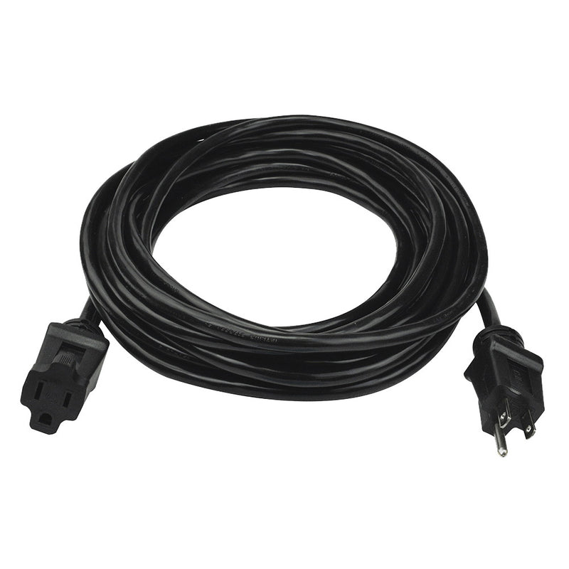 PowerZone Extension Cord 25 ft L Black