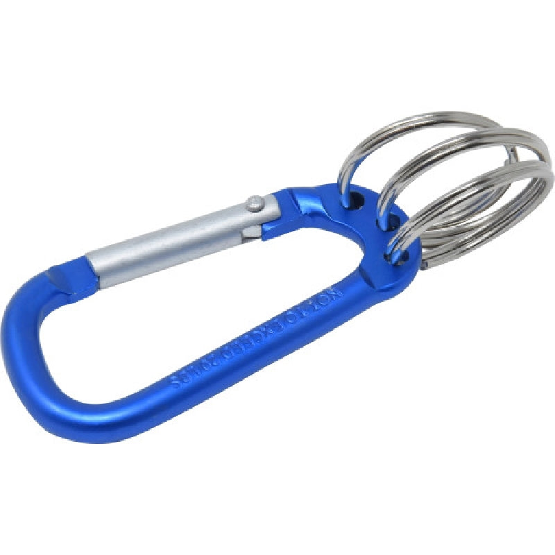 HILLMAN Three-Ring Carabiner 1 in Dia Ring Steel Blue