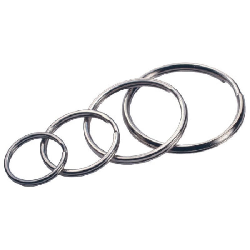 HILLMAN Assorted Split Key Ring Split Ring Nickel-Plated