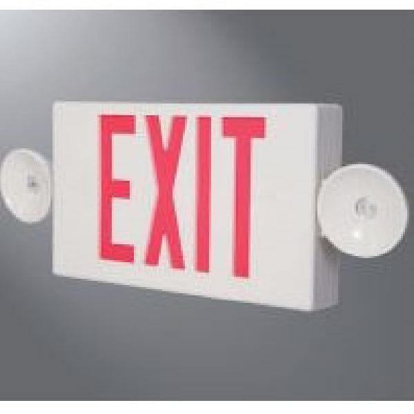 Sure-Lites LPXC Series Emergency Light Exit Sign Combo 19-3/4 in OAW 7-1/2 in OAH 120/277 V 0.98 W Red