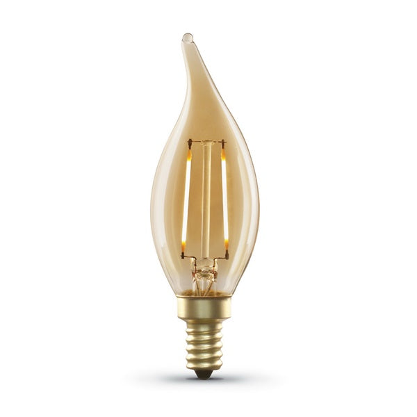 Feit Electric Decorative LED Bulb Decorative 40 W Equivalent E12 Lamp Base Dimmable Amber