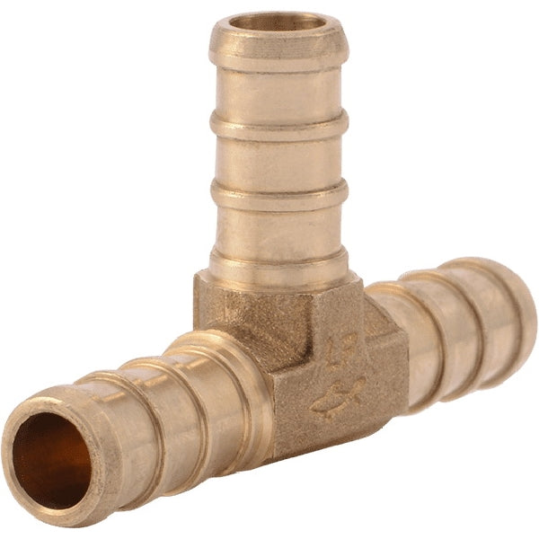 SharkBite Crimp Tee 3/8 in Barb Brass 160 psi Pressure