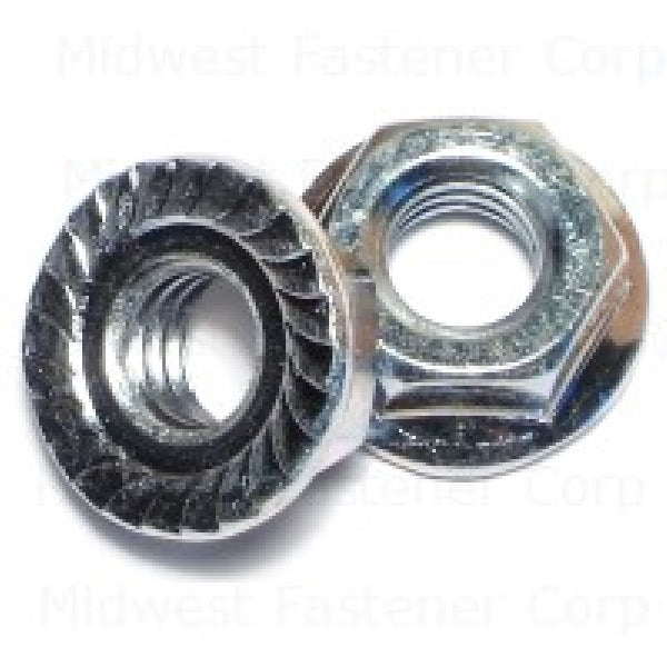 MIDWEST FASTENER Lock Nut Serrated Coarse Thread 5/16-18 Thread Steel Zinc 2 Grade