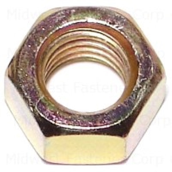 MIDWEST FASTENER Hex Nut Coarse Thread 1/2-13 Thread Steel Yellow Zinc 8 Grade