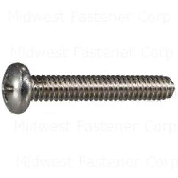 MIDWEST FASTENER Machine Screw 1/4-20 Thread 1-1/2 in L Coarse Thread Pan Head Phillips Drive