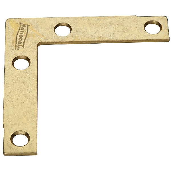 National Hardware Corner Brace 2-1/2 in L 1/2 in W Steel Brass