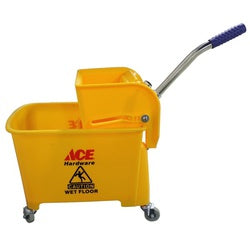 ACE Wringer Bucket 21 qt Capacity Rectangle Polyethylene Bucket/Pail Polyethylene Wringer