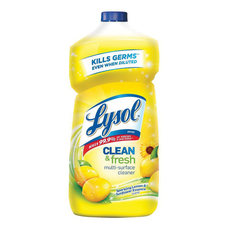 Lysol Multi-Surface Cleaner 144 oz Bottle Liquid Sparkling Lemon Sunflower Essence Greenish Yellow