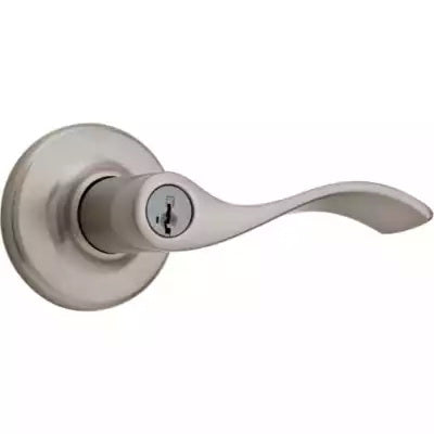 Kwikset Balboa Door Lever Zinc Satin Nickel