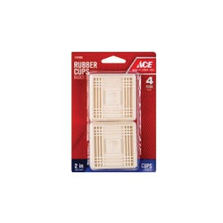 ACE 9166/ACE Caster Cup Square Rubber White 2 in L x 2 in W Dimensions