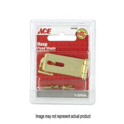 ACE 01 3725 117 Safety Hasp 1 3/4 in L Brass Bright Brass Fixed Staple