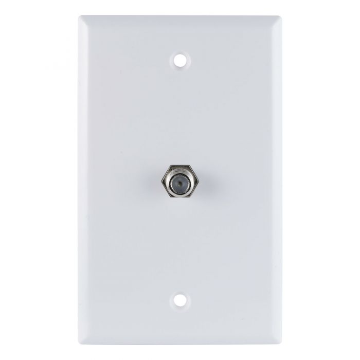 GE Coax Video Wallplate 1-Outlet White