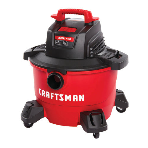 CRAFTSMAN Wet/Dry Vacuum 6 gal Vacuum Cartridge Filter 3.5 hp 120 V Red Housing