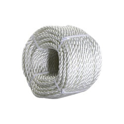 ACE 72351 Rope 1/4 in Dia 100 ft L 136 lb Working Load Nylon White