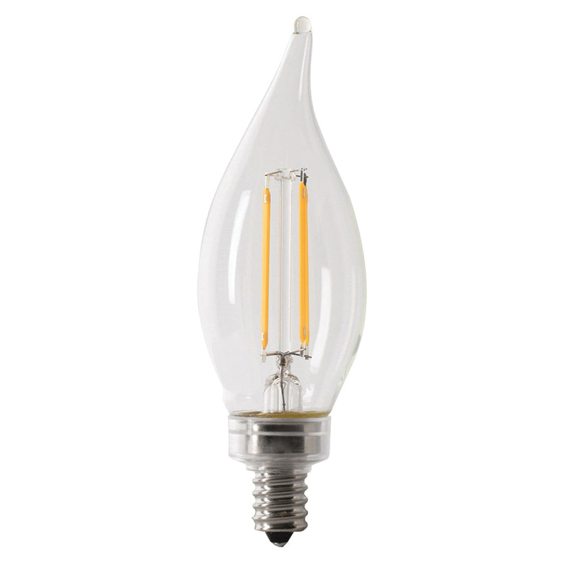 Feit Electric LED Bulb Decorative Flame Tip Lamp 60 W Equivalent E12 Lamp Base Dimmable