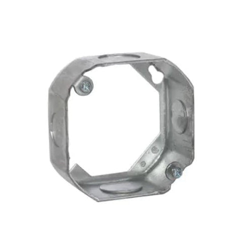 RACO Extension Ring 9/16 in W 2 -Gang 4-Knockout Steel Silver Galvanized