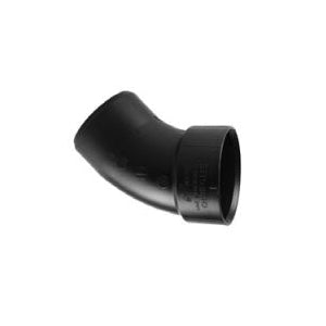 Charlotte Pipe Pipe Elbow 1-1/2 in Spigot 1-1/2 in Hub 45 deg Black