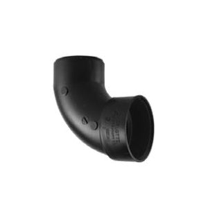 Charlotte Pipe Pipe Elbow 4 in Spigot 4 in Hub 90 deg Black