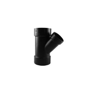 Charlotte Pipe Reducing Wye 2 in Hub 2 in Hub 1-1/2 in Hub Black