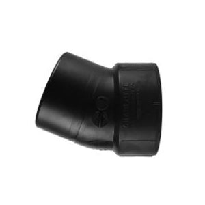 Charlotte Pipe Pipe Elbow 2 in Spigot 2 in Hub 22.5 deg Black