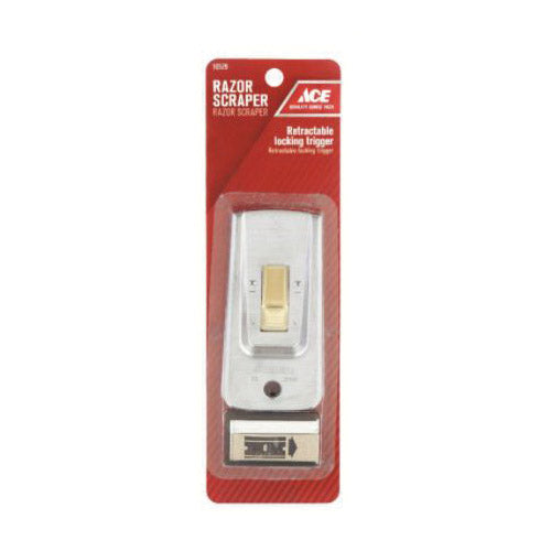 ACE Razor Scraper 1-1/2 in W Blade Retractable Blade Steel Blade Metal
