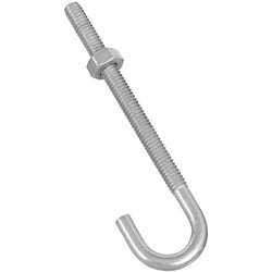 National Hardware N232 892 J Bolt 1/4 in Thread 3 in L Thread 4 in L 100 lb Working Load Steel Zinc